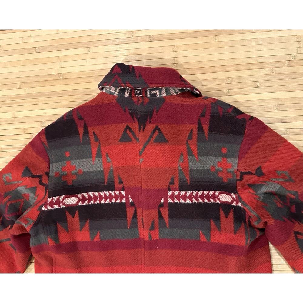 Vintage Ralph Lauren Polo Aztec Navajo Wool Jacket Quilted Inside RARE Sz Large - Picture 4 of 11